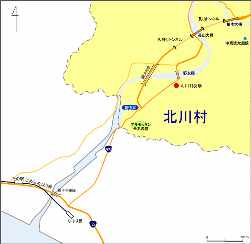 北川村地図